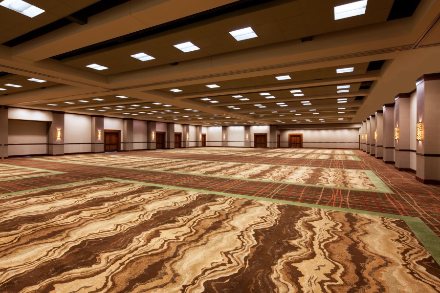 Expansive Westin Kierland ballroom with patterned carpet and warm wall sconces