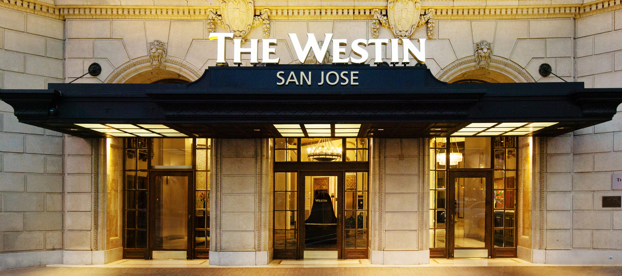 The Westin St Claire entrance and historic stone facade